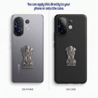 Vivo X200 FE 5G Compatible Satyamev Jayate 3D Metal Emblem Sticker