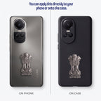 Oppo Reno 10 5G Compatible Satyamev Jayate 3D Metal Emblem Sticker