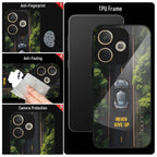 Oppo A5 Pro 5G Premium Acrylic Shockproof Glass Back Case (Road Never Give up)