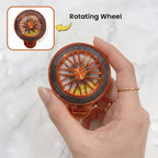 Oppo Reno 15 5G Stress Buster Wheel Rotating Shimmer Airbag Cosmic Orange Case