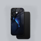Vivo V60 5G Premium Acrylic Shockproof Glass Back Case ( Blue Gradient )