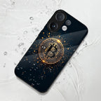 Vivo V60 5G Premium Acrylic Shockproof Glass Back Case (Bitcoin Armor)