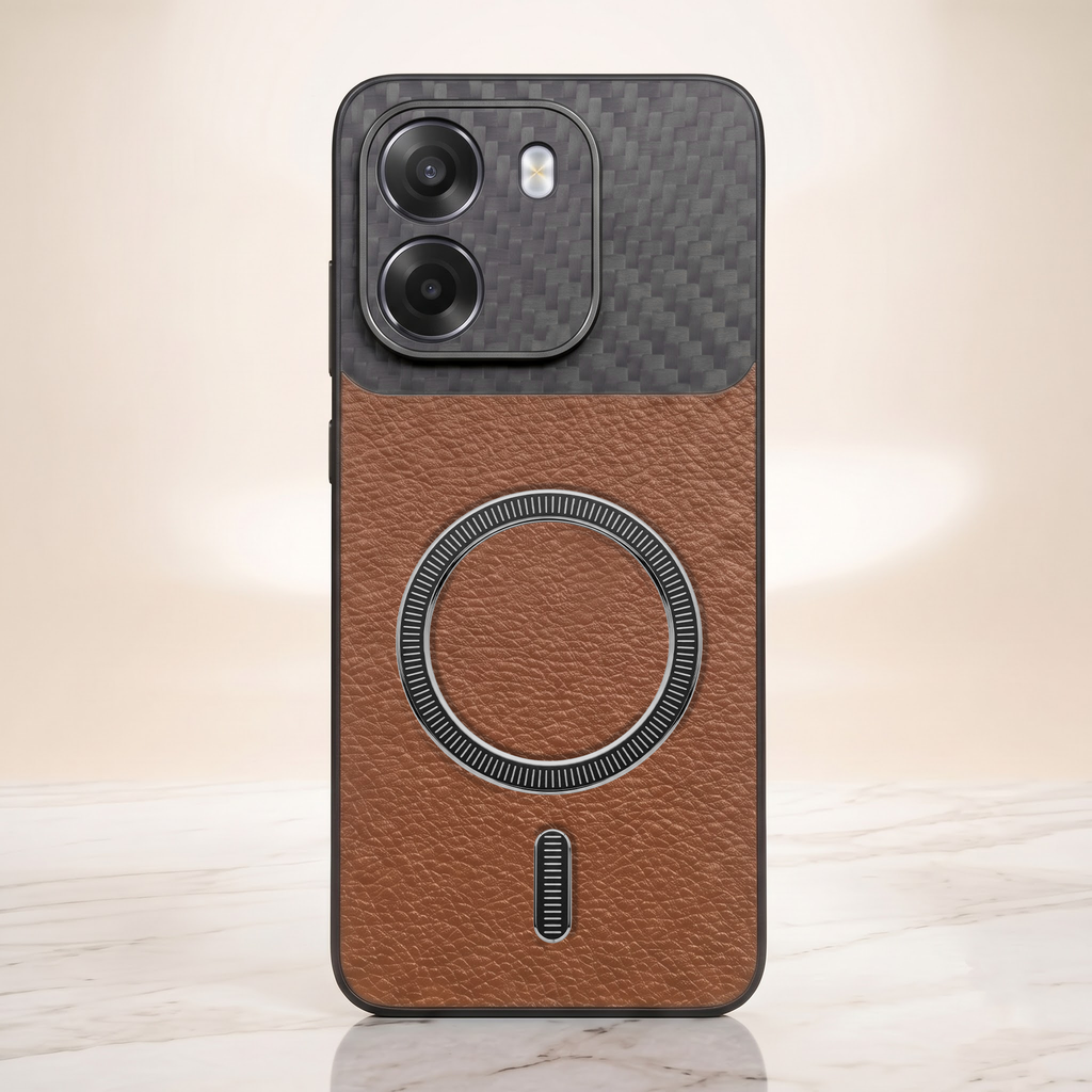 Oppo K14 5G Carbon Fiber Leather Hybrid MagSafe Magnetic Case