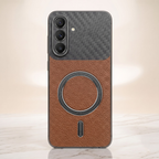 Samsung Galaxy A37 5G Carbon Fiber Leather Hybrid MagSafe Magnetic Case