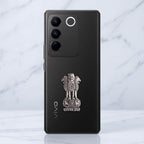 Vivo V27 5G Compatible Satyamev Jayate 3D Metal Emblem Sticker