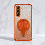 Samsung Galaxy A36 5G Invincible Bracket Ring Stand Shimmer Airbag Cosmic Orange Case