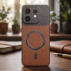 Oppo Reno 16 5G Carbon Fiber Leather Hybrid MagSafe Magnetic Case