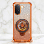 Vivo V60e 5G Stress Buster Wheel Rotating Shimmer Airbag Cosmic Orange Case