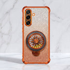 Samsung Galaxy A36 5G Stress Buster Wheel Rotating Shimmer Airbag Cosmic Orange Case