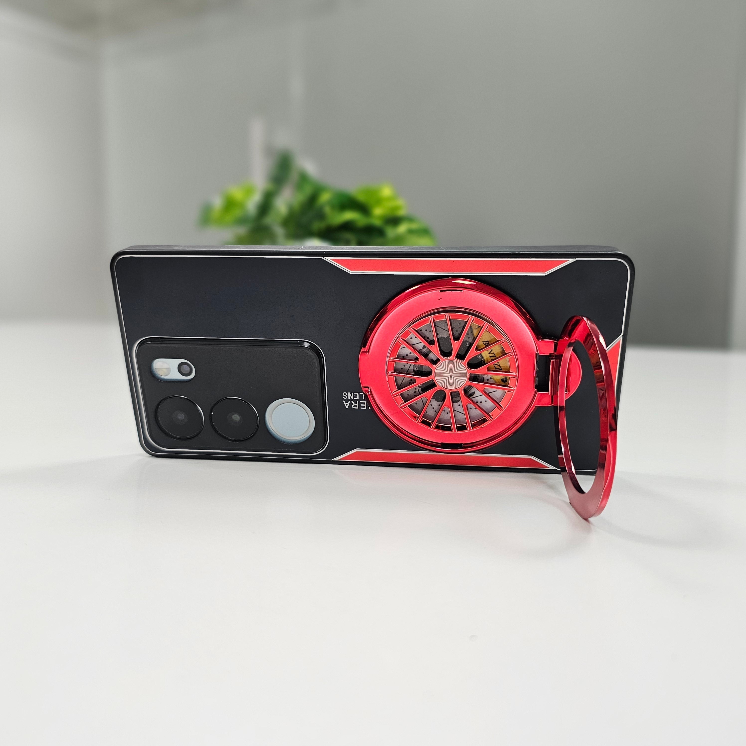 Vivo V29 5G Best Selling Stress Buster Wheel Aluminium Metal Scratch Resistant Back Case