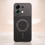 Oppo K13 Turbo 5G Carbon Fiber Leather Hybrid MagSafe Magnetic Case