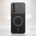 Samsung Galaxy A37 5G Carbon Fiber Leather Hybrid MagSafe Magnetic Case