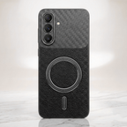Samsung Galaxy A37 5G Carbon Fiber Leather Hybrid MagSafe Magnetic Case