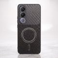 Vivo V70 FE 5G Carbon Fiber Leather Hybrid MagSafe Magnetic Case