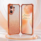 Vivo V60 5G Luxury Shockproof Shimmer Airbag Cosmic Orange Case