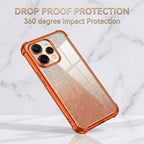 Vivo V70 5G Luxury Shockproof Shimmer Airbag Cosmic Orange Case