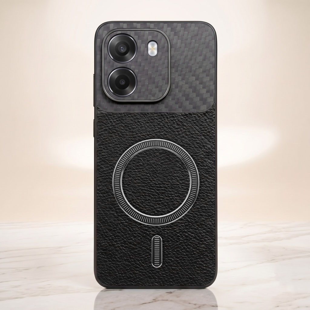 Oppo K14 5G Carbon Fiber Leather Hybrid MagSafe Magnetic Case