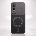 Vivo Y400 Pro 5G Carbon Fiber Leather Hybrid MagSafe Magnetic Case