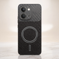 Vivo T5X 5G Carbon Fiber Leather Hybrid MagSafe Magnetic Case