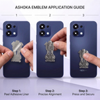 OPPO F31 5G Compatible Satyamev Jayate 3D Metal Emblem Sticker
