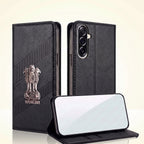 Samsung Galaxy A56 5G Satyamev Jayate 3D Emblem Magnetic Flip Wallet Case