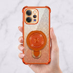 Vivo V70 5G Invincible Bracket Ring Stand Shimmer Airbag Cosmic Orange Case