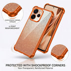 Oppo Reno 15 Pro Mini 5G Luxury Shockproof Shimmer Airbag Cosmic Orange Case