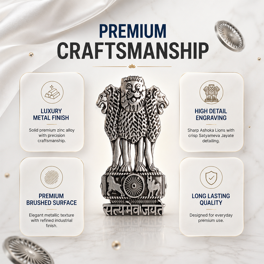 Tecno Camon 50 5G Compatible Satyamev Jayate 3D Metal Emblem Sticker