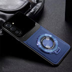 Samsung Galaxy A16 5G Original Luxury Leather Lens Magnifier Ring Stand Case