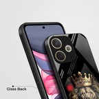 Oppo A5 Pro 5G Premium Acrylic Shockproof Glass Back Case (Crowned Lion)