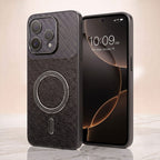 Oppo Reno 15 5G Carbon Fiber Leather Hybrid MagSafe Magnetic Case