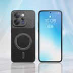 Vivo V70 5G Carbon Fiber Leather Hybrid MagSafe Magnetic Case