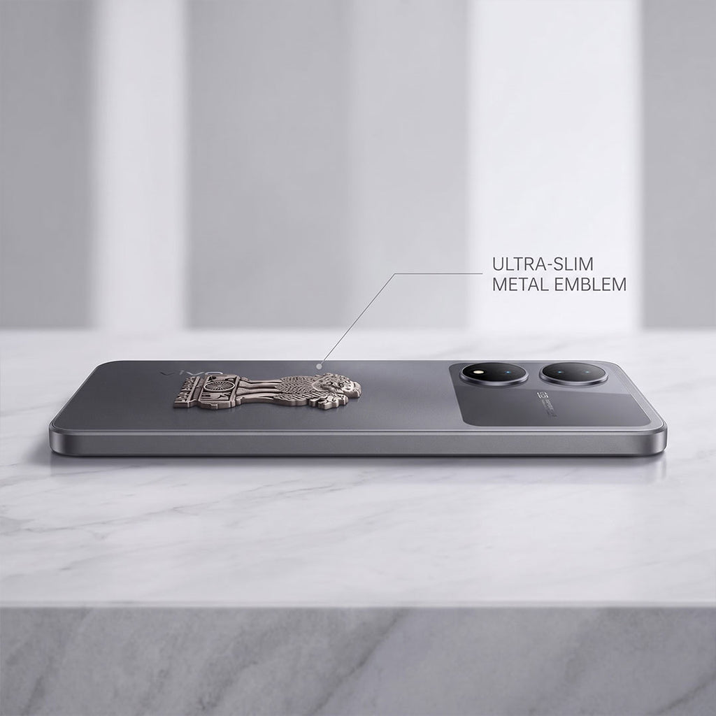 Vivo Y100 5G Compatible Satyamev Jayate 3D Metal Emblem Sticker