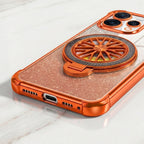 Oppo Reno 15 5G Stress Buster Wheel Rotating Shimmer Airbag Cosmic Orange Case