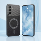 Samsung Galaxy A27 5G Carbon Fiber Leather Hybrid MagSafe Magnetic Case
