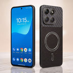 Motorola Edge 60 Pro 5G Carbon Fiber Leather Hybrid MagSafe Magnetic Case