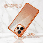 Oppo Reno 15 Pro Mini 5G Luxury Shockproof Shimmer Airbag Cosmic Orange Case
