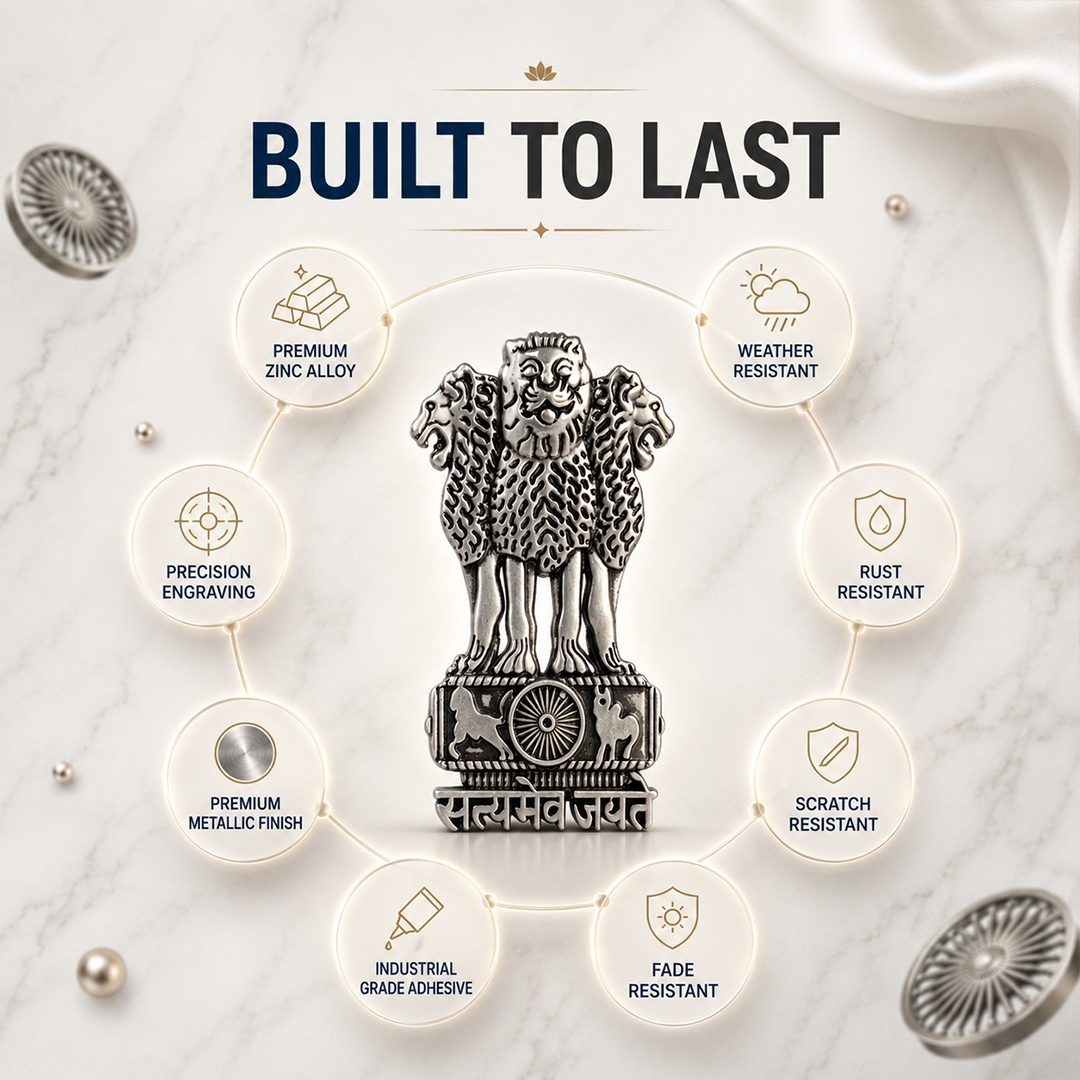 Vivo X200 FE 5G Compatible Satyamev Jayate 3D Metal Emblem Sticker