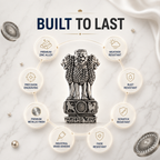 Tecno Camon 50 5G Compatible Satyamev Jayate 3D Metal Emblem Sticker