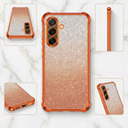 Samsung Galaxy A36 5G Luxury Shockproof Shimmer Airbag Cosmic Orange Case