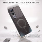 Vivo V70 FE 5G Carbon Fiber Leather Hybrid MagSafe Magnetic Case