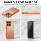 Motorola Edge 60 Pro 5G Luxury Shockproof Shimmer Airbag Cosmic Orange Case