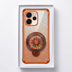 Oppo Reno 15 Pro Mini 5G Stress Buster Wheel Rotating Shimmer Airbag Cosmic Orange Case