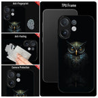 Vivo V60 5G Premium Acrylic Shockproof Glass Back Case (Midnight Owl)