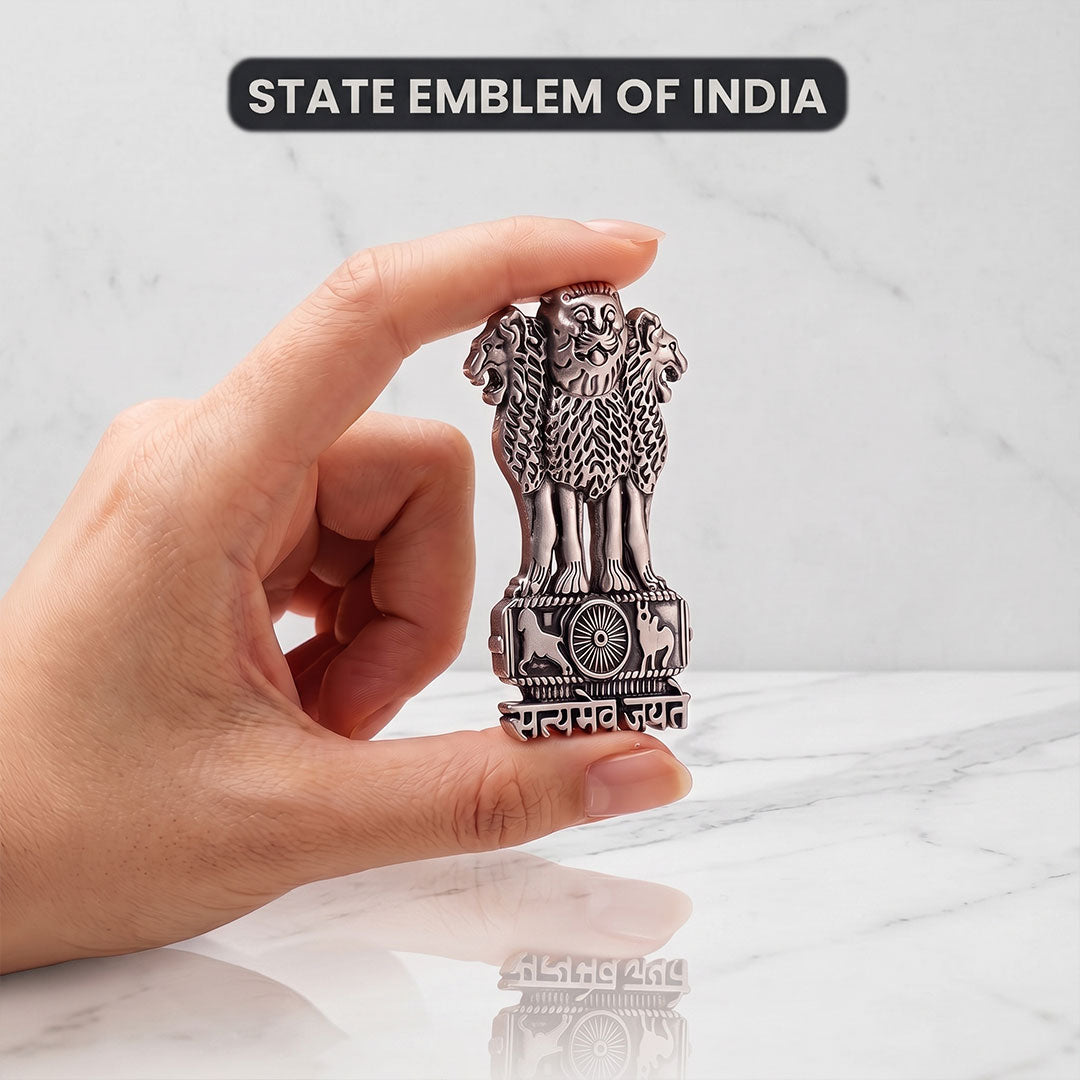 Vivo V27 5G Compatible Satyamev Jayate 3D Metal Emblem Sticker