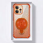 Vivo V70 5G Invincible Bracket Ring Stand Shimmer Airbag Cosmic Orange Case