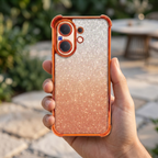Vivo V60 5G Luxury Shockproof Shimmer Airbag Cosmic Orange Case