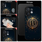 Vivo V60 5G Premium Acrylic Shockproof Glass Back Case (Bitcoin Armor)
