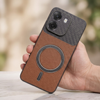 Oppo K14 5G Carbon Fiber Leather Hybrid MagSafe Magnetic Case