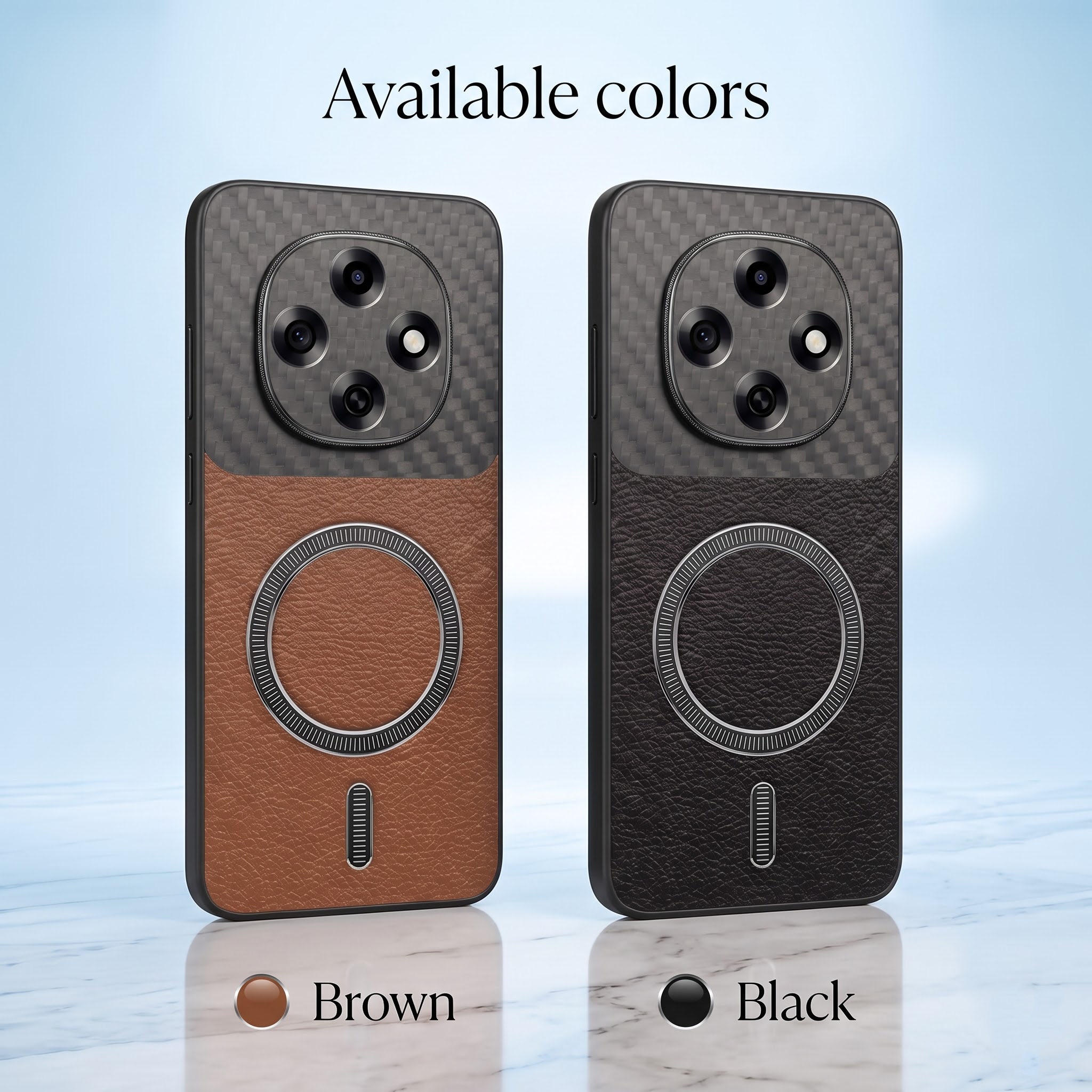 Oppo F31 Pro 5G Carbon Fiber Leather Hybrid MagSafe Magnetic Case